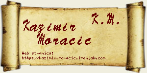 Kazimir Moračić vizit kartica